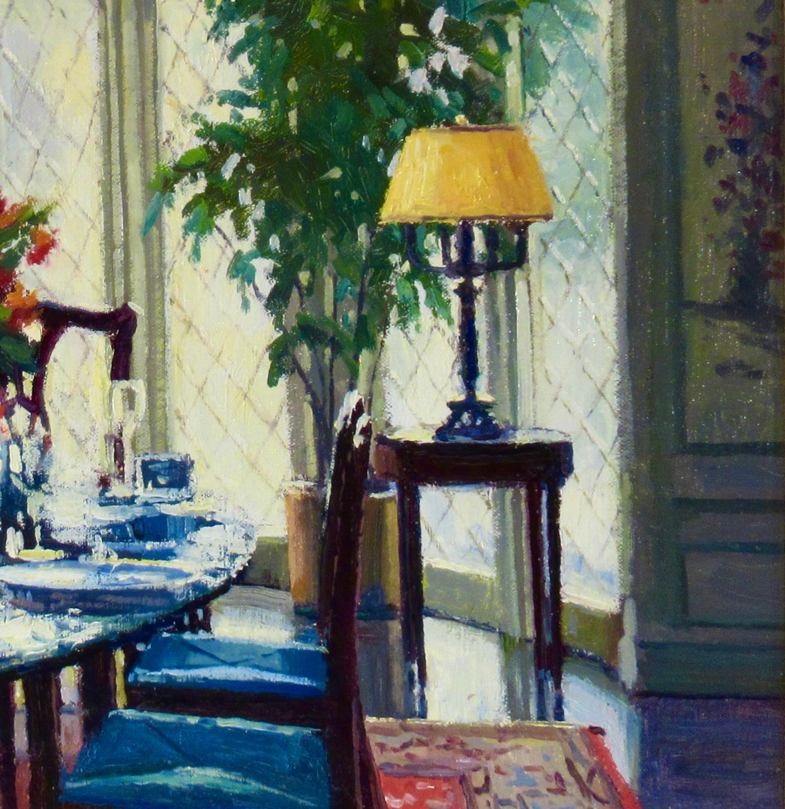 Eleganza da tavolo - Interior Painting Marrone di Douglas Paul Morgan