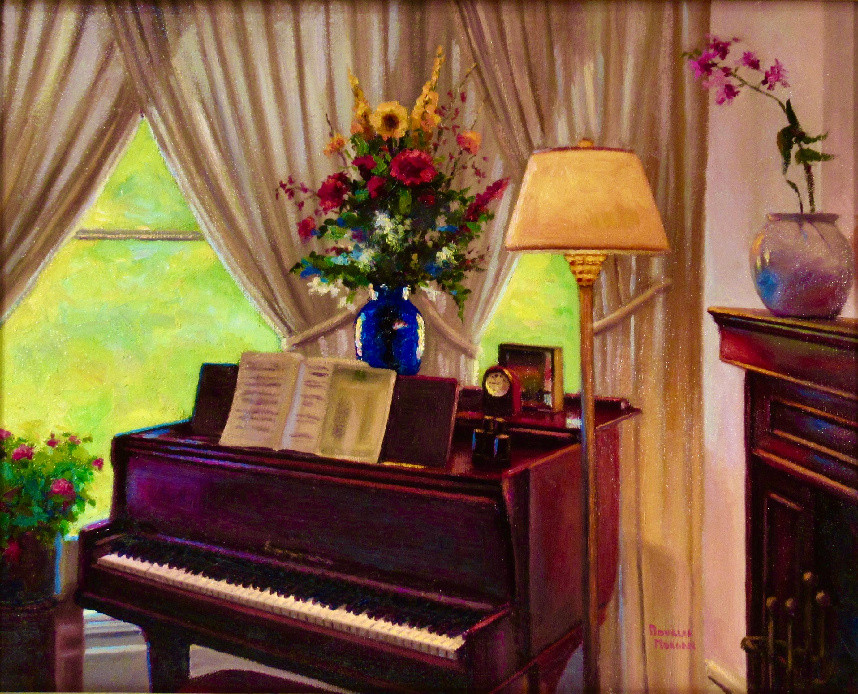 Il pianoforte - Painting di Douglas Paul Morgan