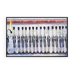 "De Sovediencia III" Contemporary Abstract Figurative Surrealist Match Painting