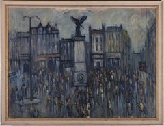 Douglas Pittuck (1911-1993) - Framed 1993 Oil, Piccadilly Circus