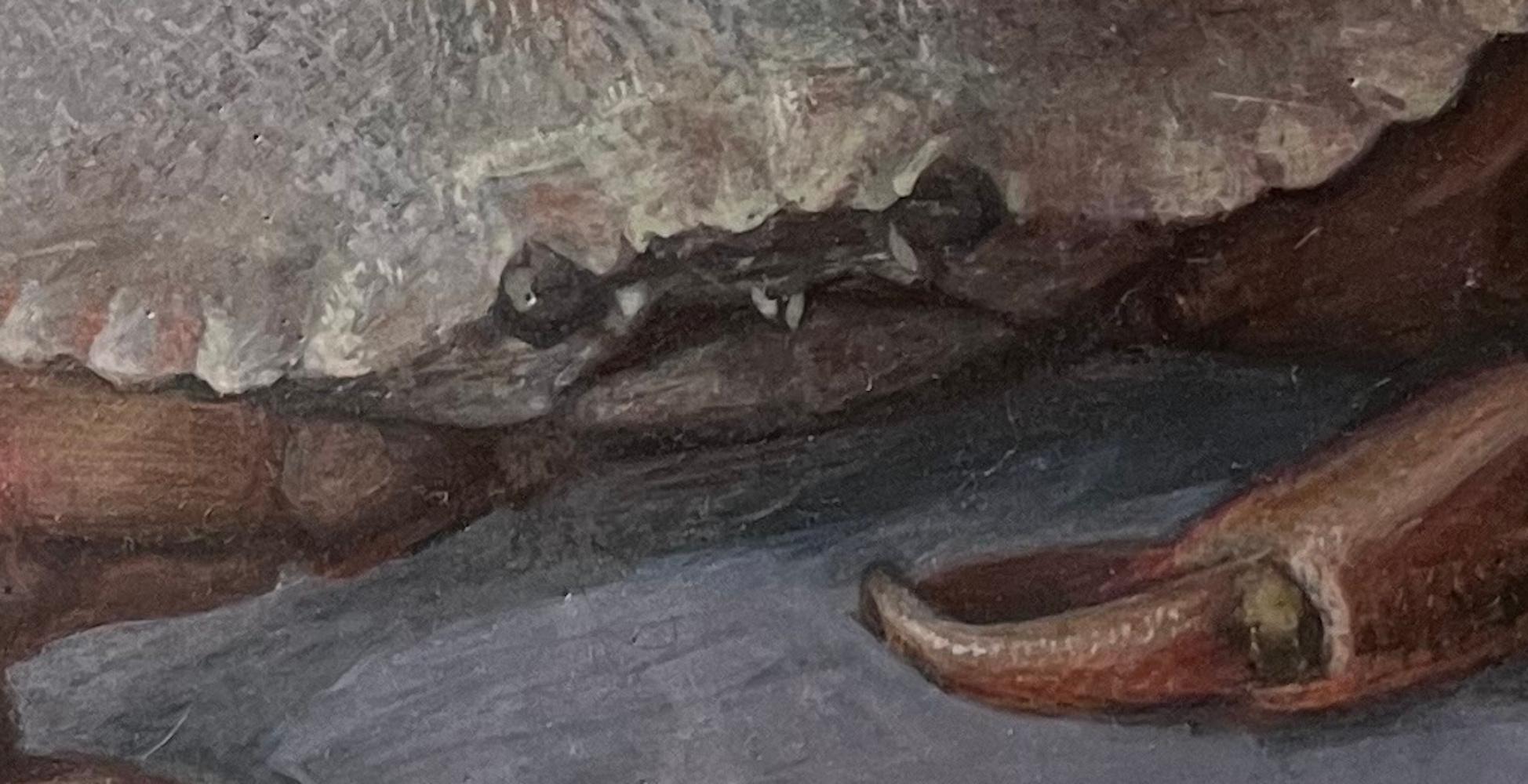 Cangrejos de roca un bodegón con dos cangrejos sobre una mesa 2