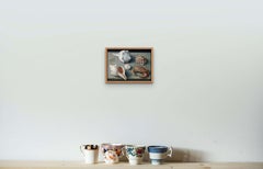 Touch of Greene, tempera all'uovo surrealista su pannello, natura morta