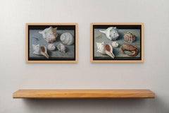 Tocco di rosso, tempera all'uovo surrealista su tavola, natura morta