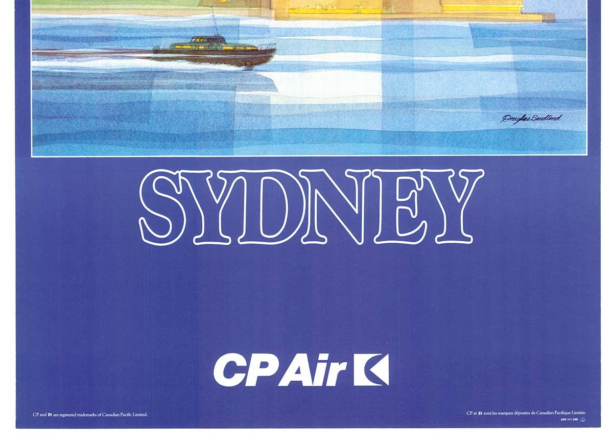 Original Sydney CP Air - Canadian Pacific - Sydney Opera House Reiseplakat (Amerikanische Moderne), Print, von Douglas Sandland