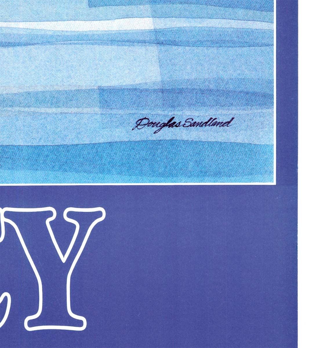 Original Sydney CP Air - Canadian Pacific - Sydney Opera House Reiseplakat (Blau), Figurative Print, von Douglas Sandland