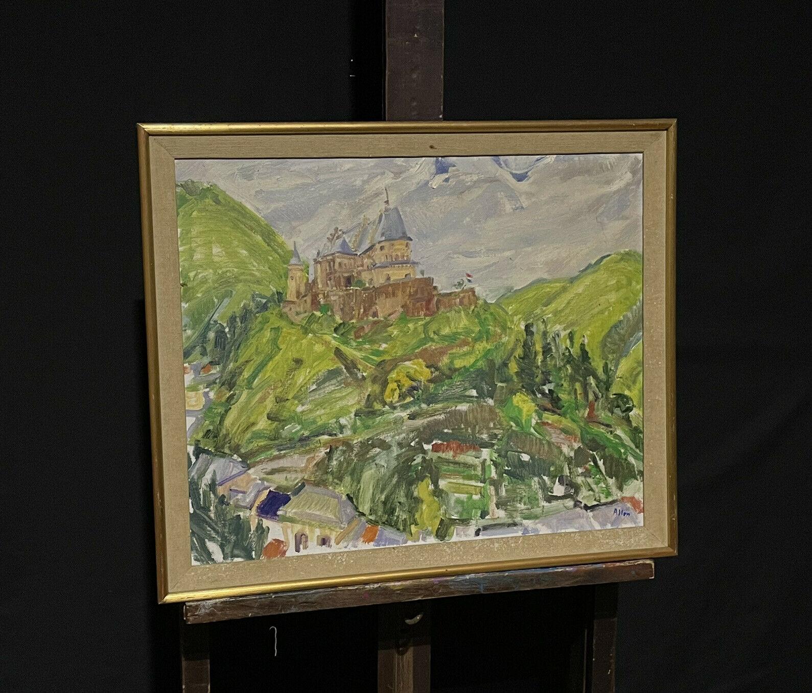 Impressionistisches Ölgemälde - Schönes Schloss auf dem Hügel – Painting von Douglas Stuart Allen