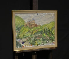 Impressionist Oil Painting - Beautiful Chateau On The Hill