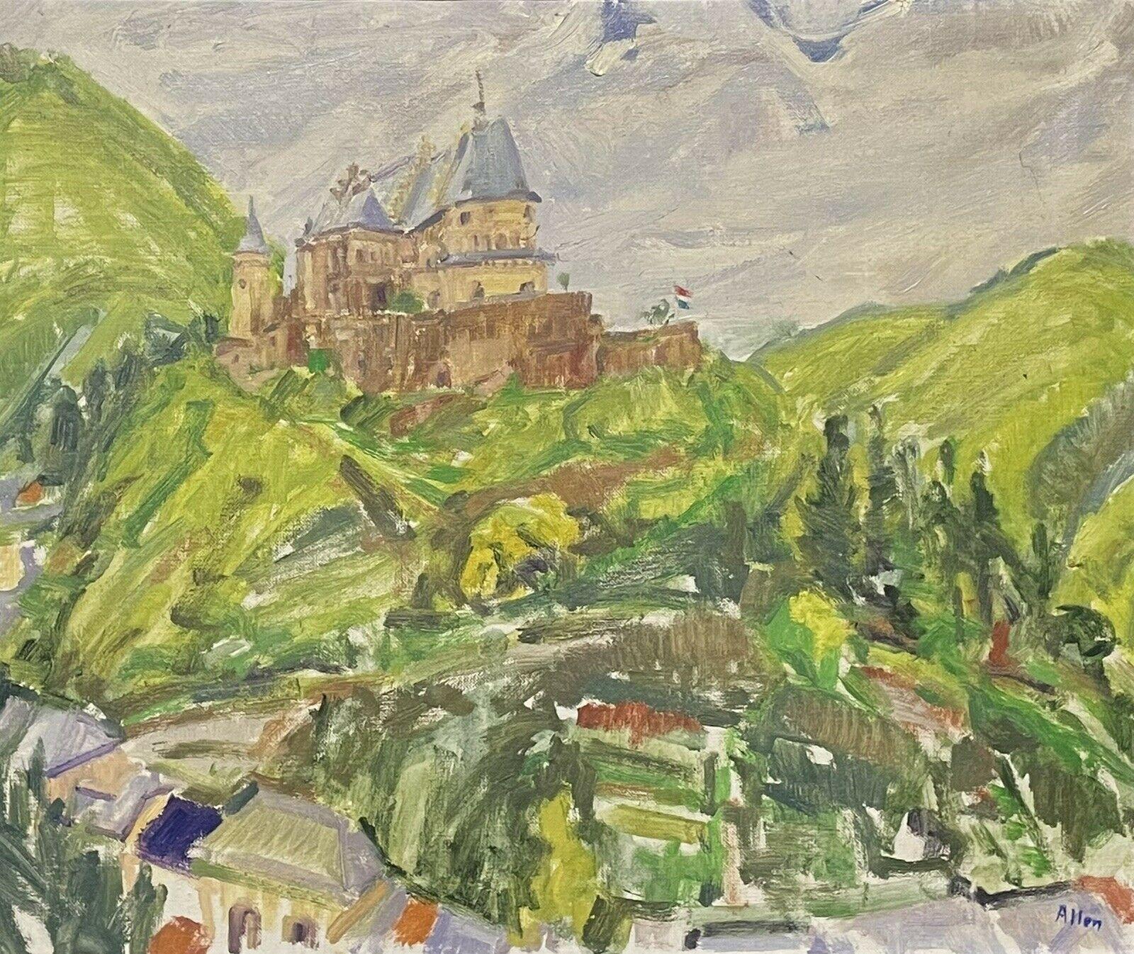 Impressionistisches Ölgemälde - Schönes Schloss auf dem Hügel im Angebot 1