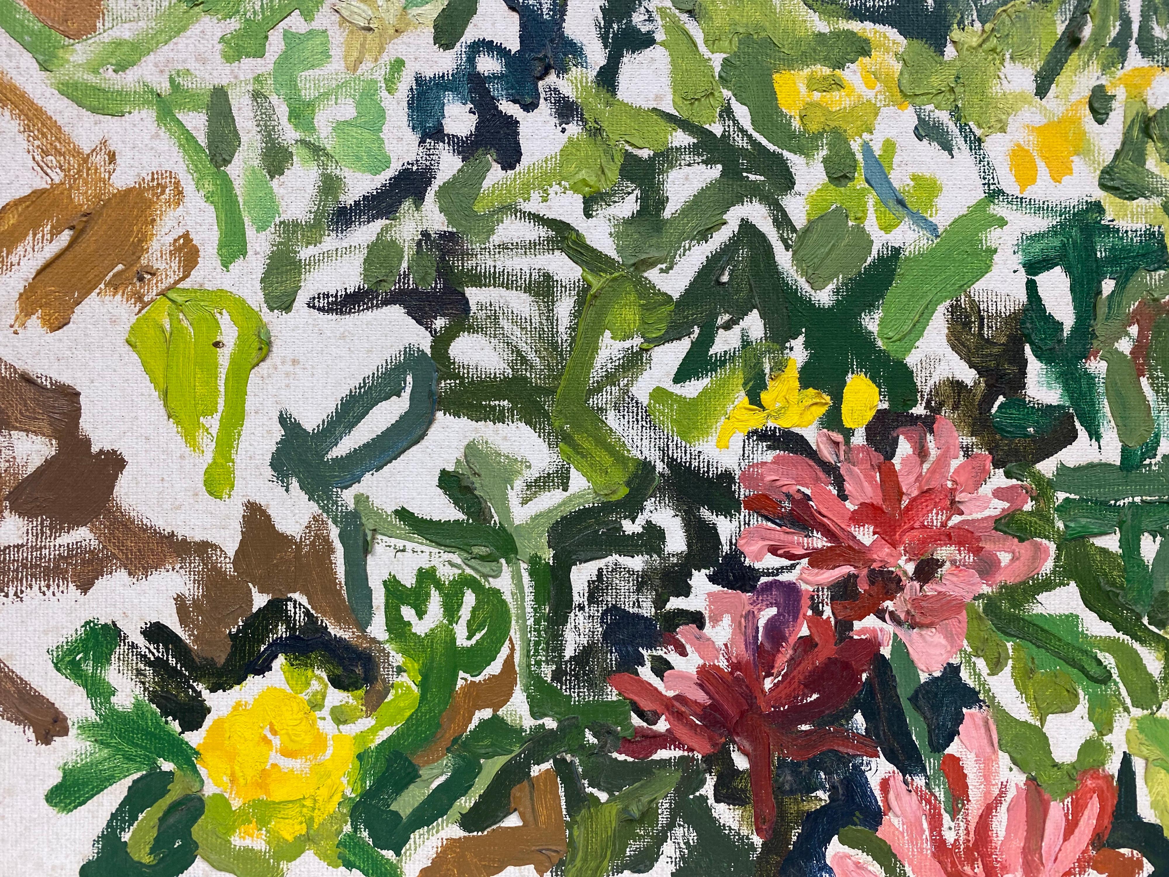 Impressionistisches Ölgemälde – Schönes Blumenfeld (Impressionismus), Painting, von Douglas Stuart Allen
