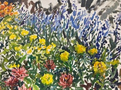 Impressionist Oil Painting - Beautiful Flower Field