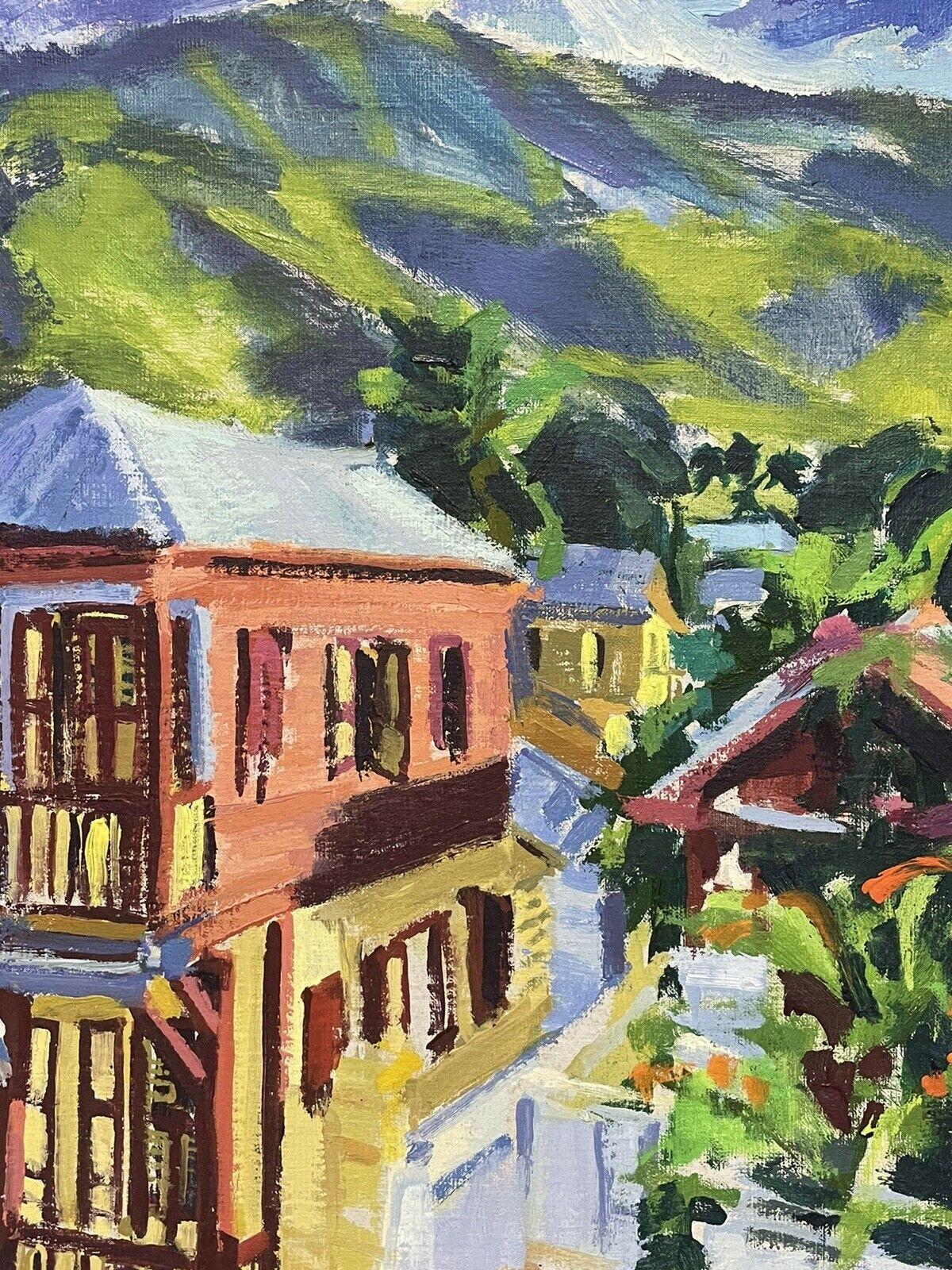 LARGE AMERICAN IMPRESSIONIST OIL PAINTING - PORT AU PRINCE HAITI LANDSCAPE - American Impressionist Painting by Douglas Stuart Allen