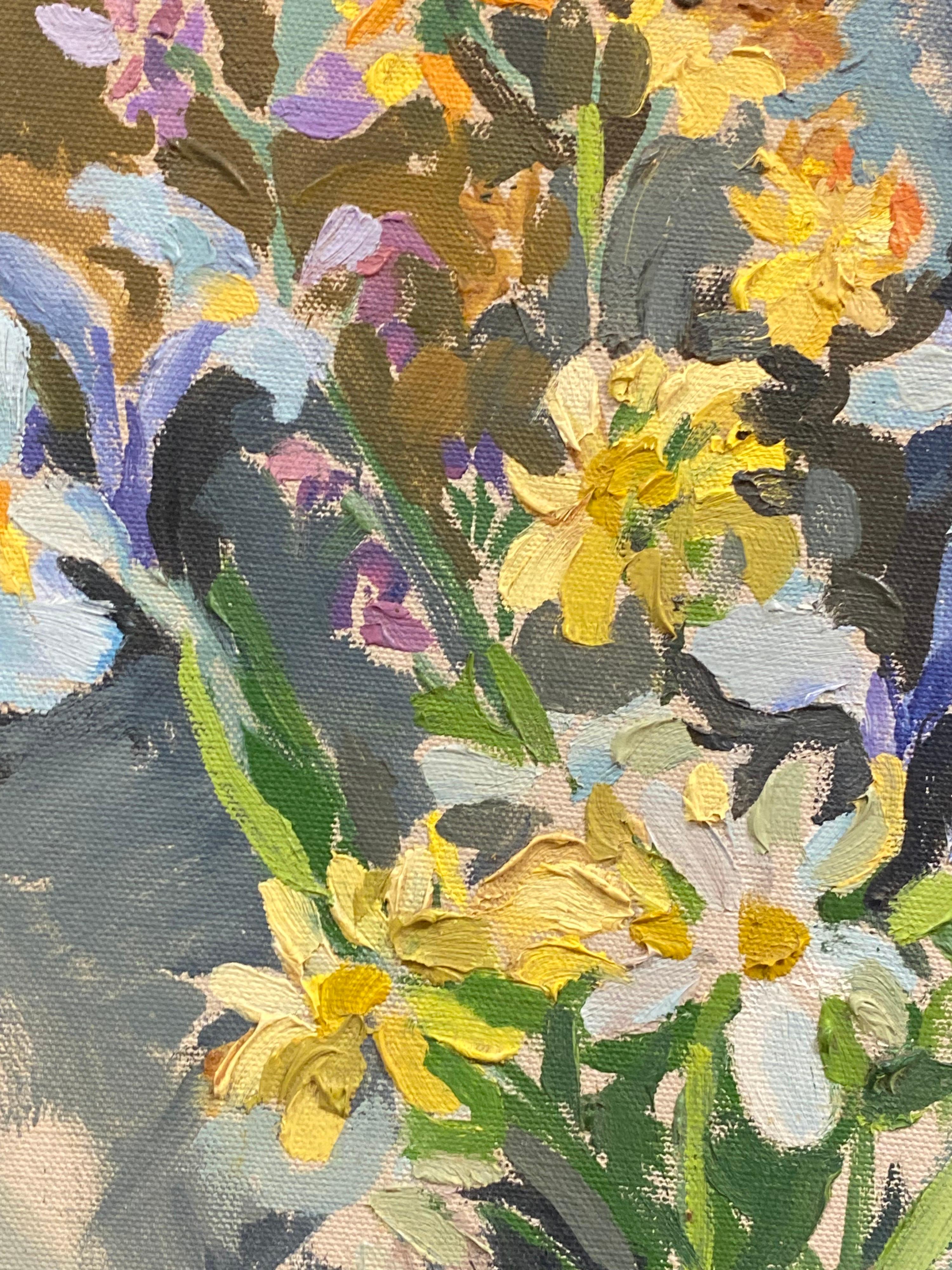 a female french impressionist artist who painted iris in a vase