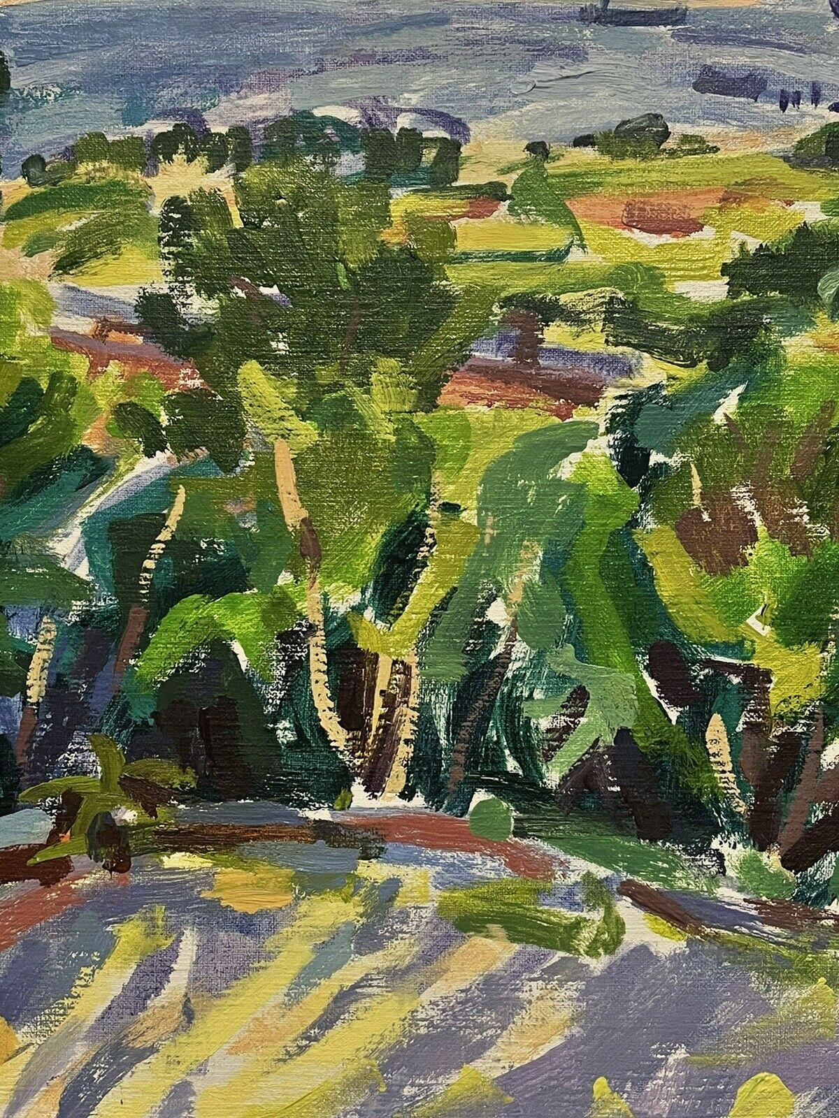 Large Impressionist Oil Painting - Vibrant Green Landscape 1