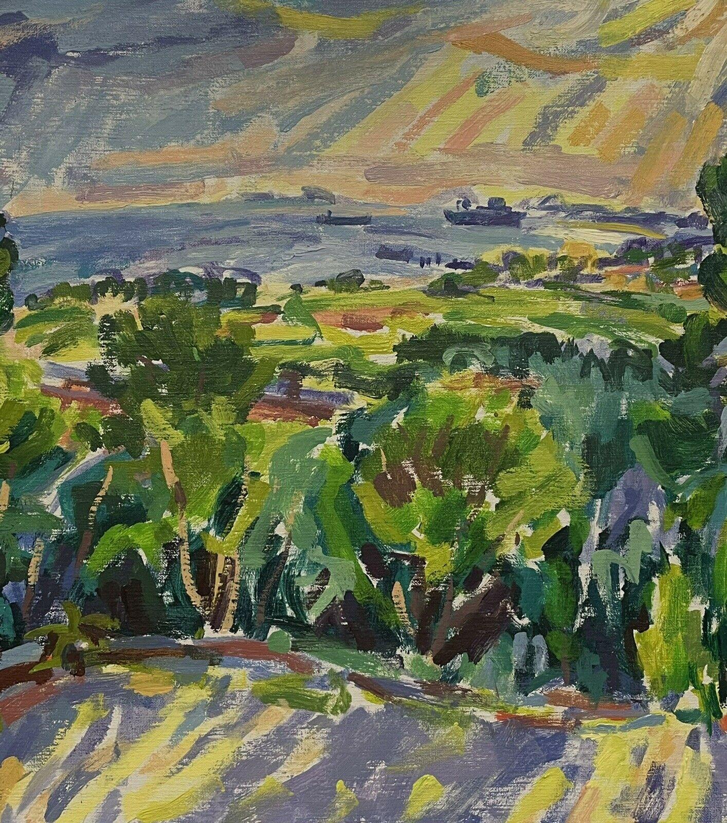 Large Impressionist Oil Painting - Vibrant Green Landscape 2