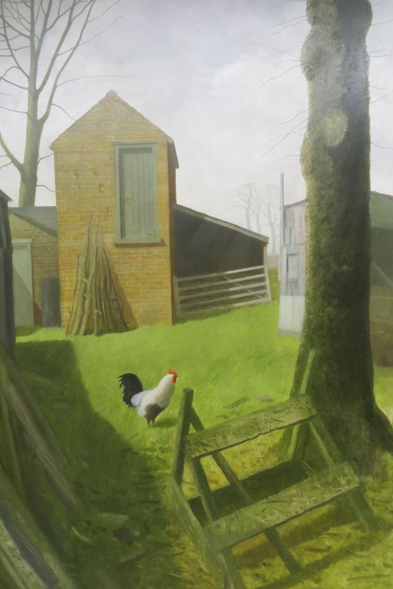 Original Bauernhof-Ölgemälde des bedeutenden englischen Malers Douglas Wilson (Englische Schule), Painting, von Douglas Wilson 