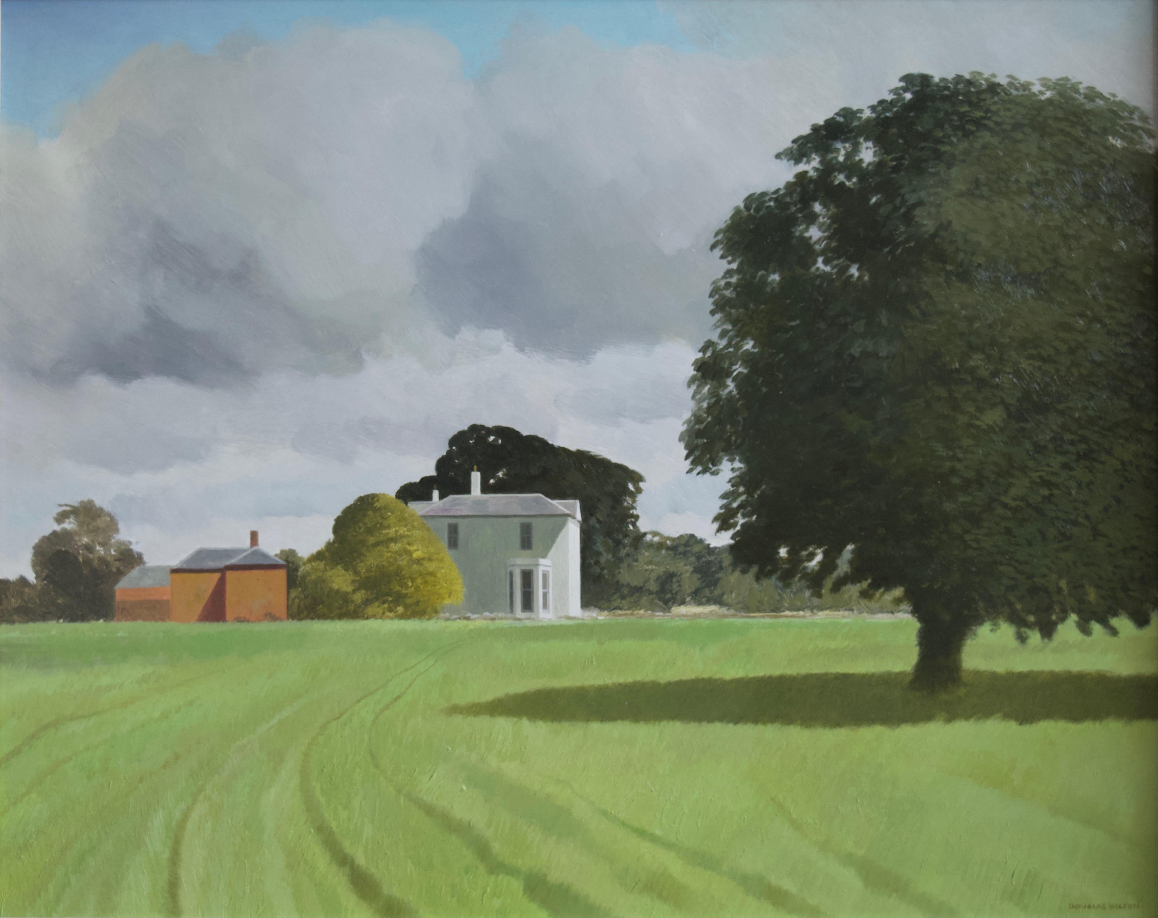 Douglas Wilson (born 1936)
Young corn
Signed, inscribed with title on old label to reverse
Oil on board
16 x 20 inches
20½ x 24 inches with frame

An instantly appealing image of an English country house viewed across a sweep of young corn with the
