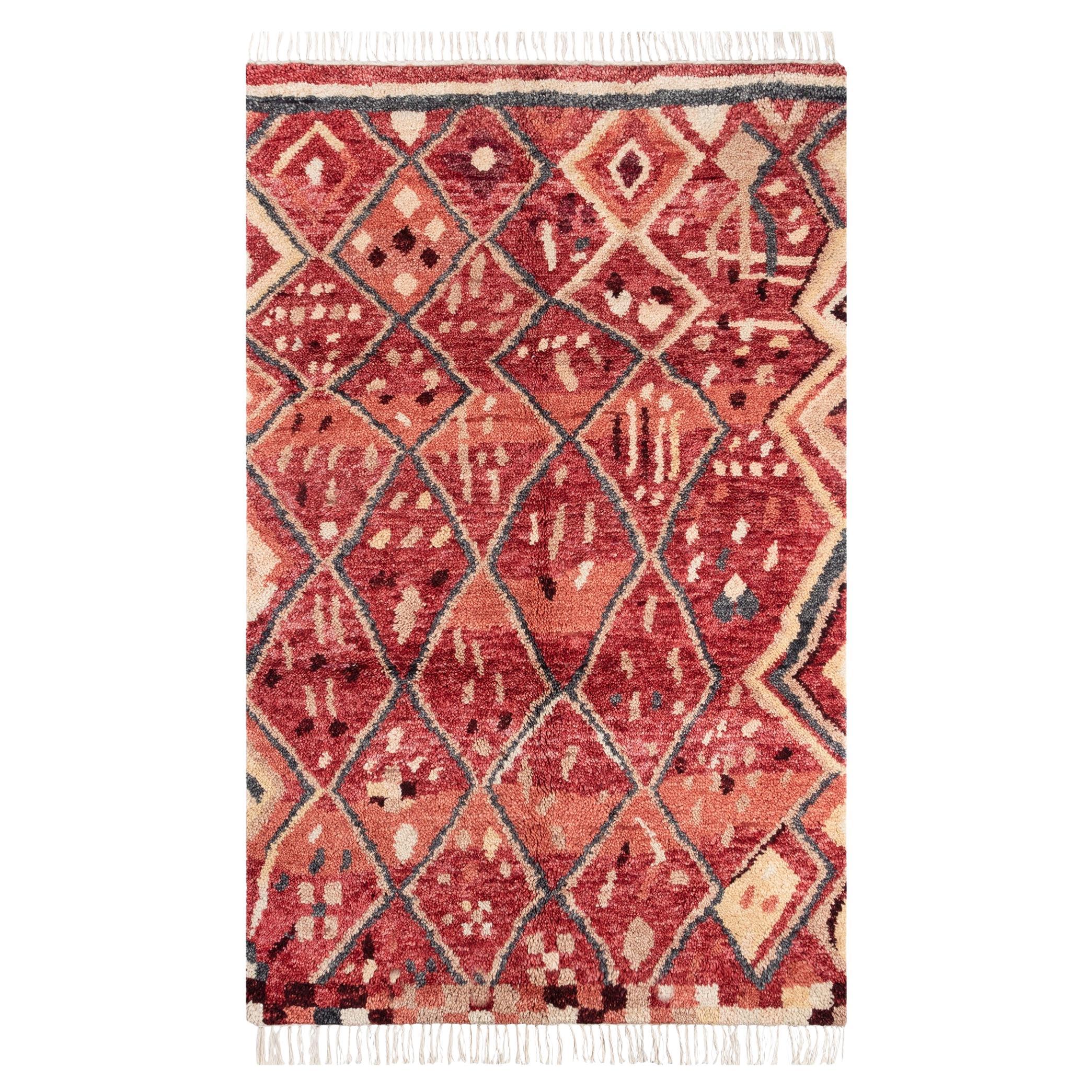 Doukkala Gnibi Marokkanisch-inspirierter Teppich von Christiane Lemieux im Angebot