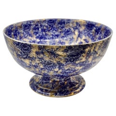 Doulton Burslem 19° secolo, grande piatto da centrotavola in foglie d'oro e blu cobalto