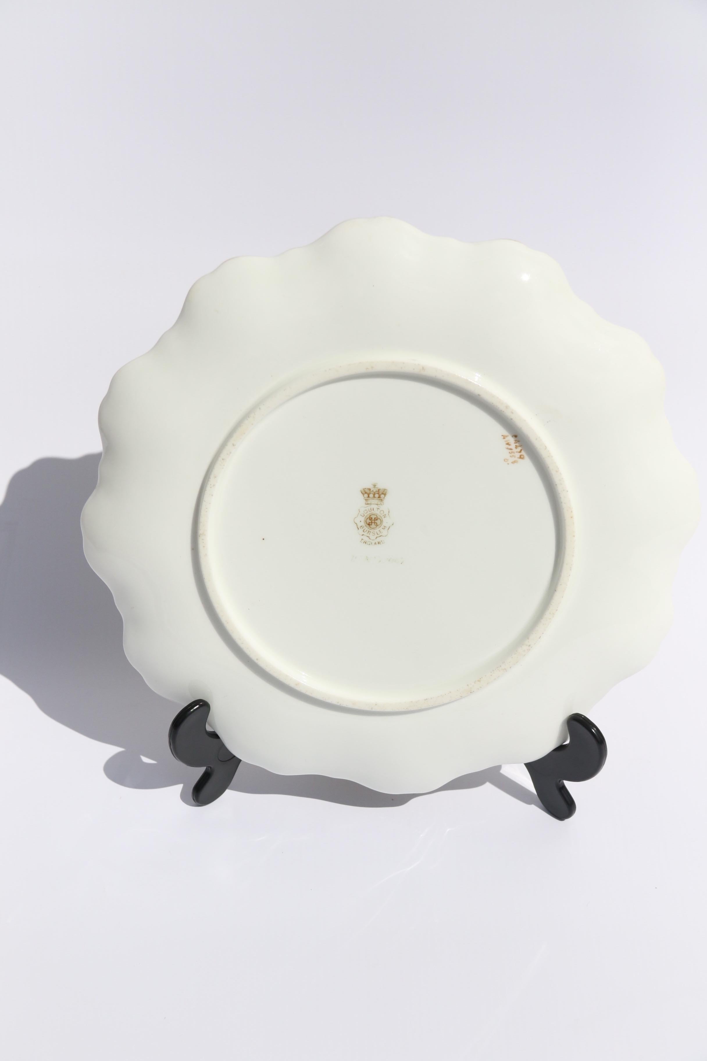 Doulton Burslem  e Walker & Hall set da dessert alla fragola per due persone C1900 in vendita 7
