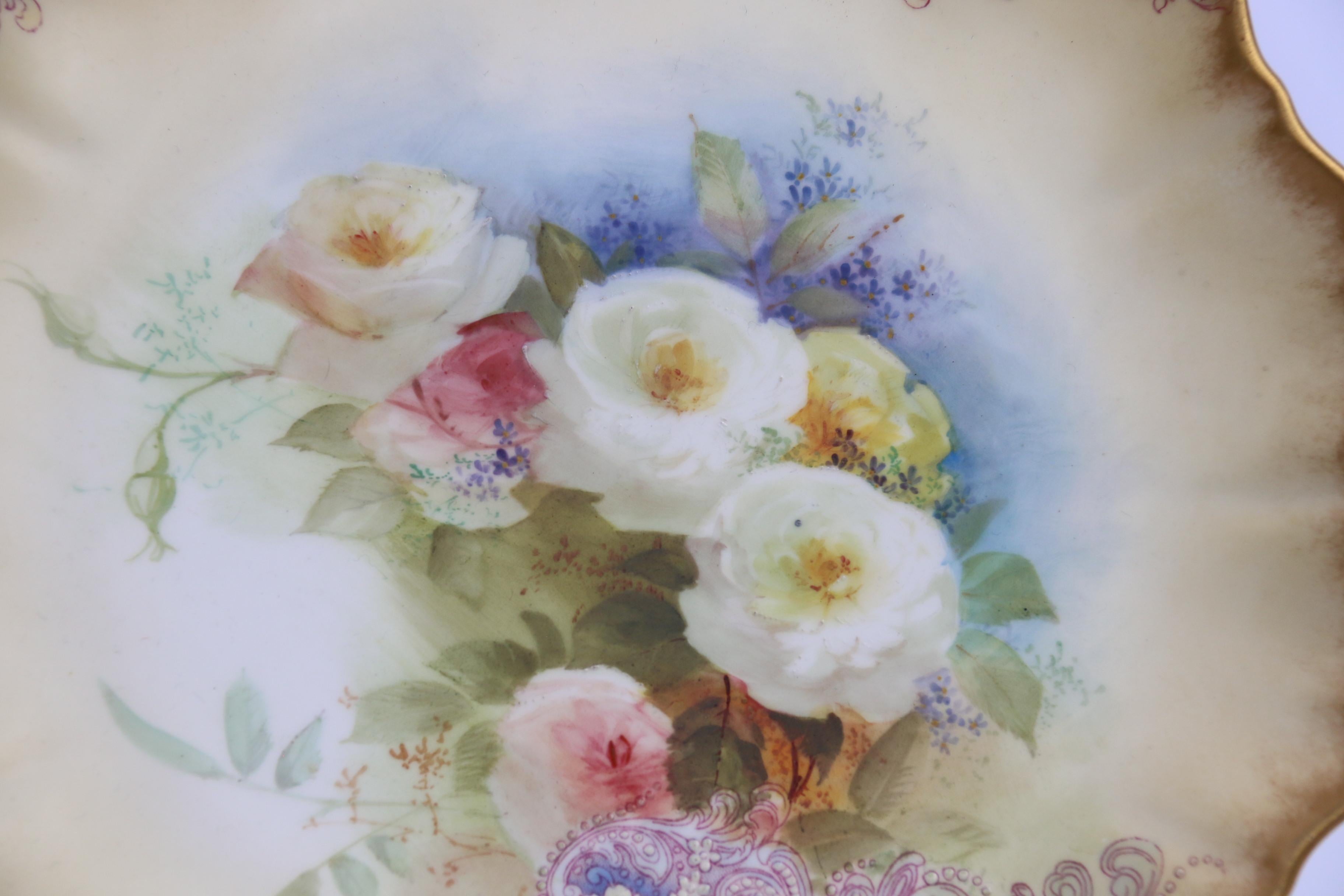 XX secolo Doulton Burslem  e Walker & Hall set da dessert alla fragola per due persone C1900 in vendita