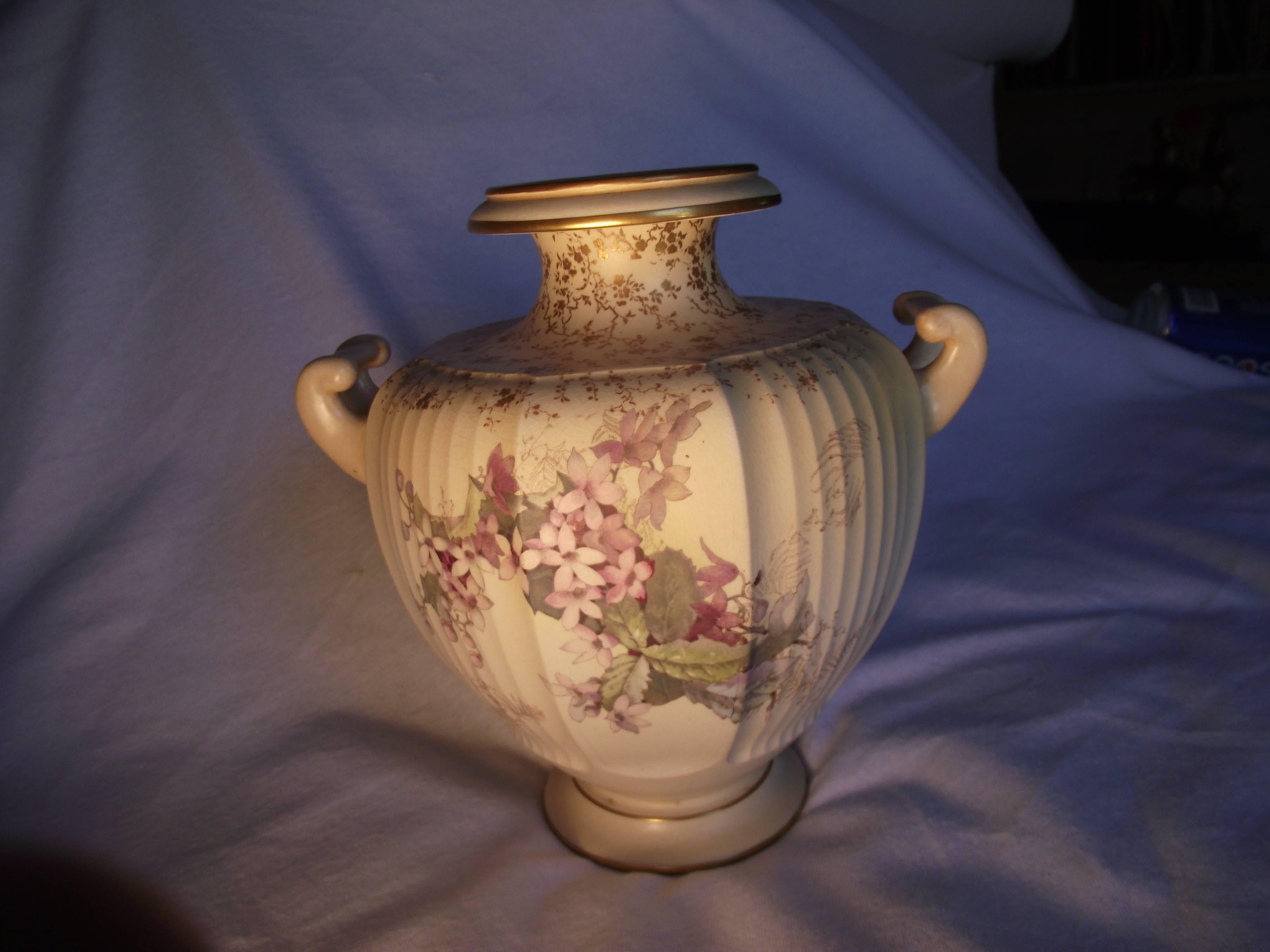 Doulton Burslem Double Handled Vase In Good Condition For Sale In Harrisburg, PA