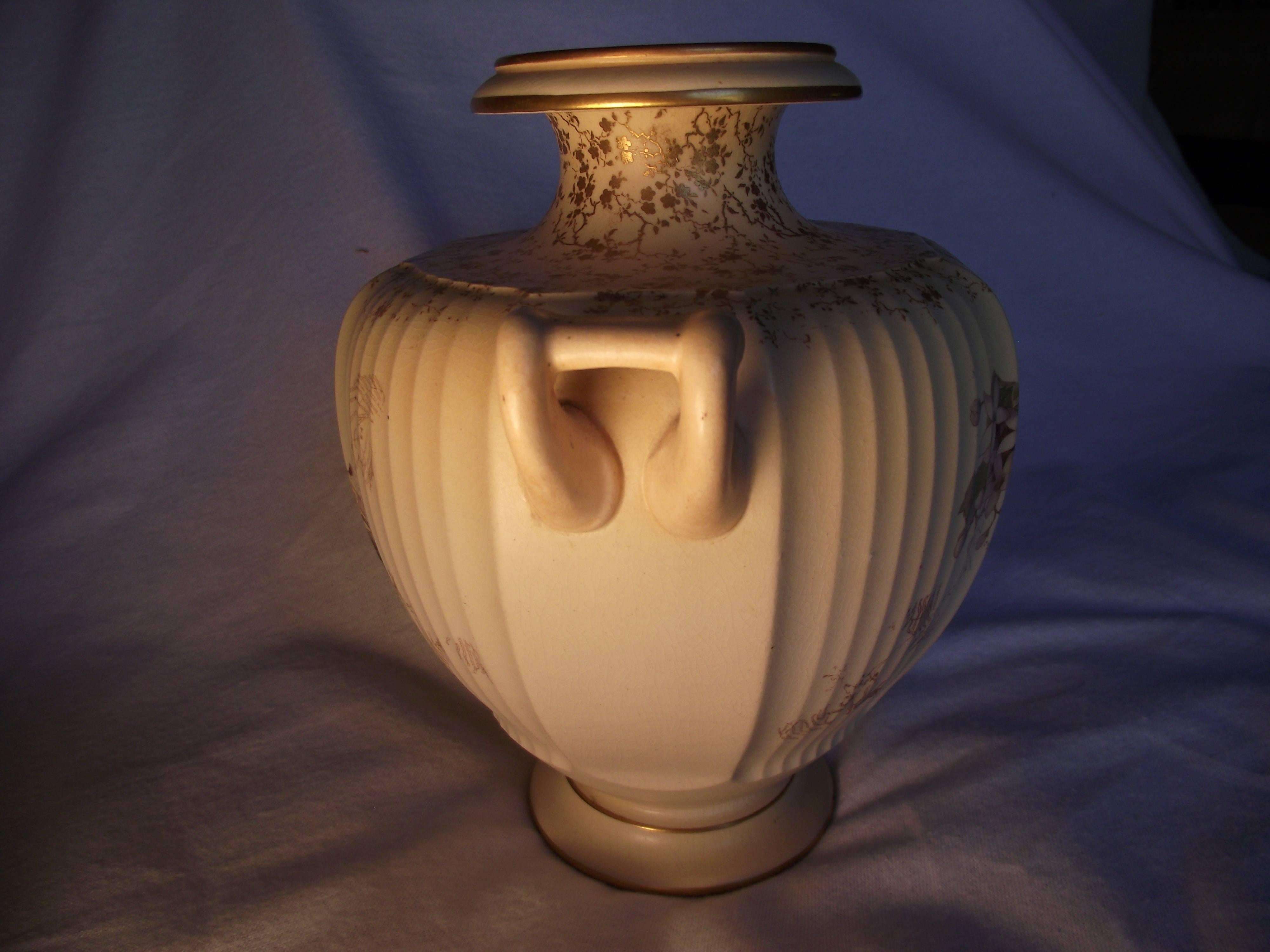 Late 19th Century Doulton Burslem Double Handled Vase For Sale
