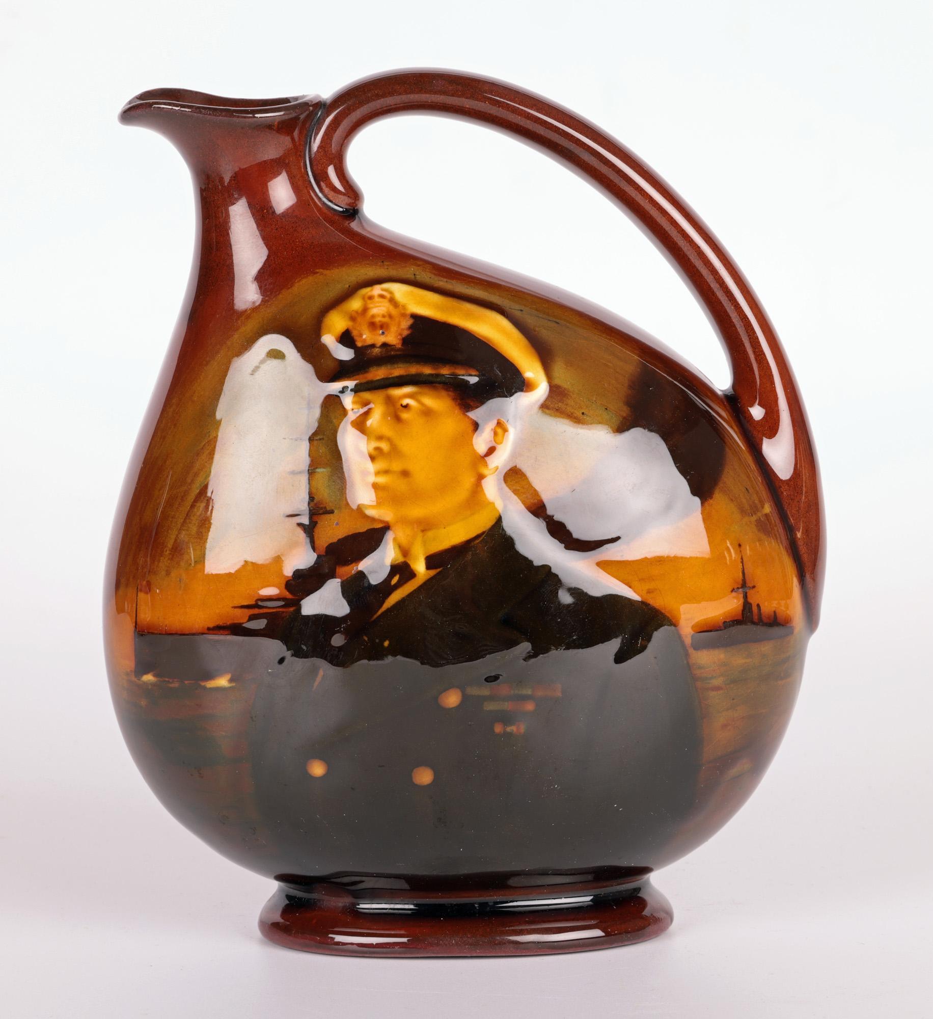 Doulton Burslem Kingsware Admiral Beatty Dekorierte Dewar's Whiskyflasche im Angebot 2
