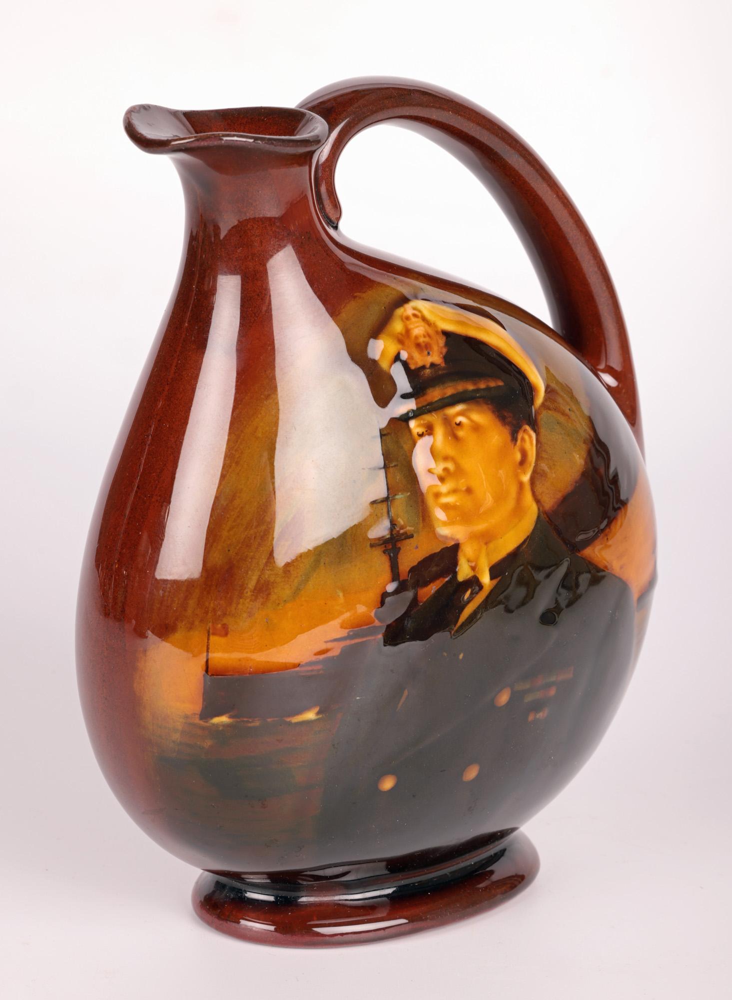 Doulton Burslem Kingsware Admiral Beatty Dekorierte Dewar's Whiskyflasche im Angebot 7