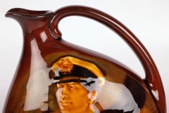 Doulton Burslem Kingsware Admiral Beatty Decorated Dewar’s Whisky Flask