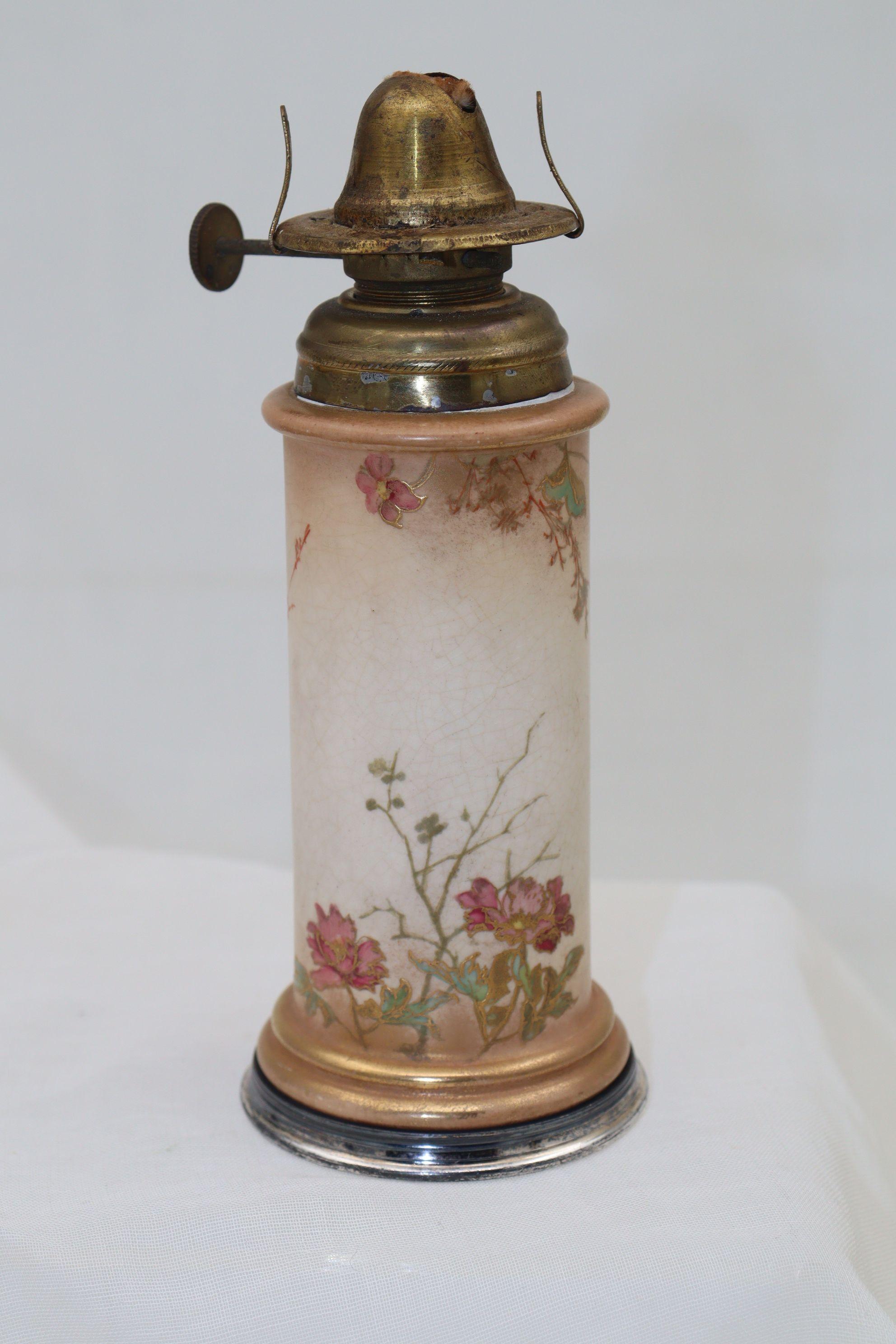 English Doulton Burslem oil lamp base decorated by George Fernyhough For Sale