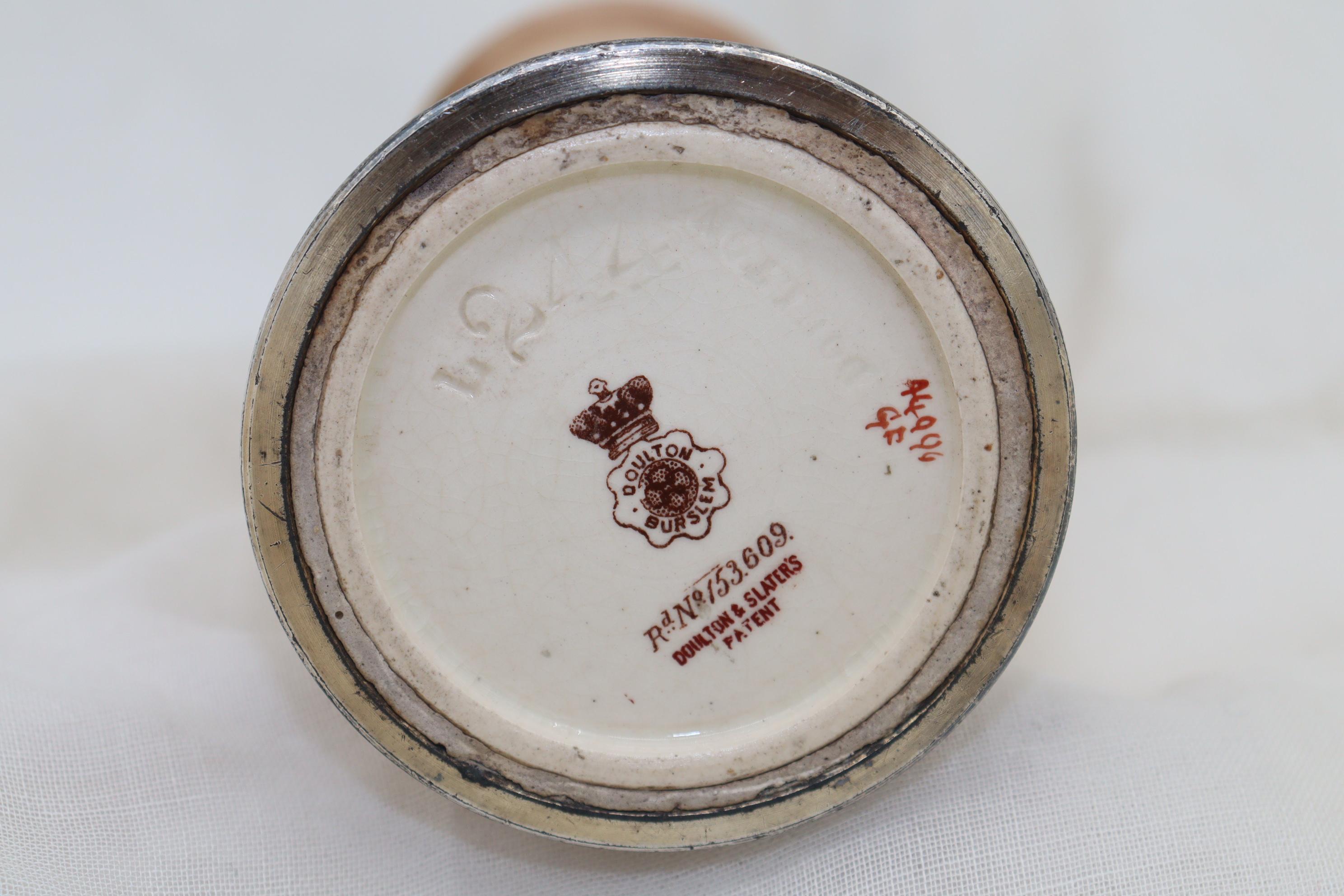 Doulton Burslem oil lamp base decorated by George Fernyhough In Good Condition For Sale In East Geelong, VIC