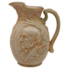 Antique Doulton Burslem William Ewart Gladstone commemorative jug