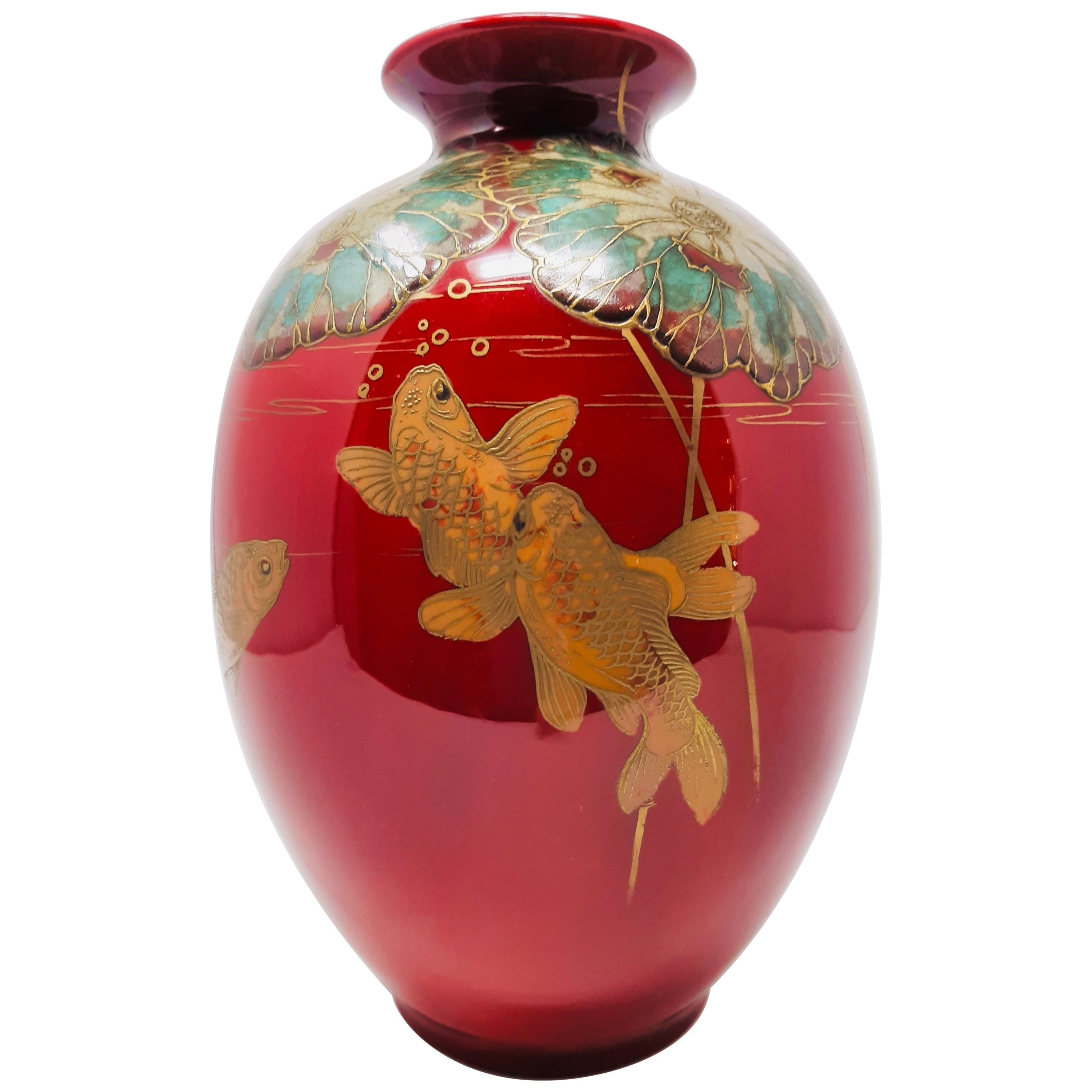 Doulton & Co. Art Nouveau Vase Painted by W. Ģ. Hodkinson, 1891-1902