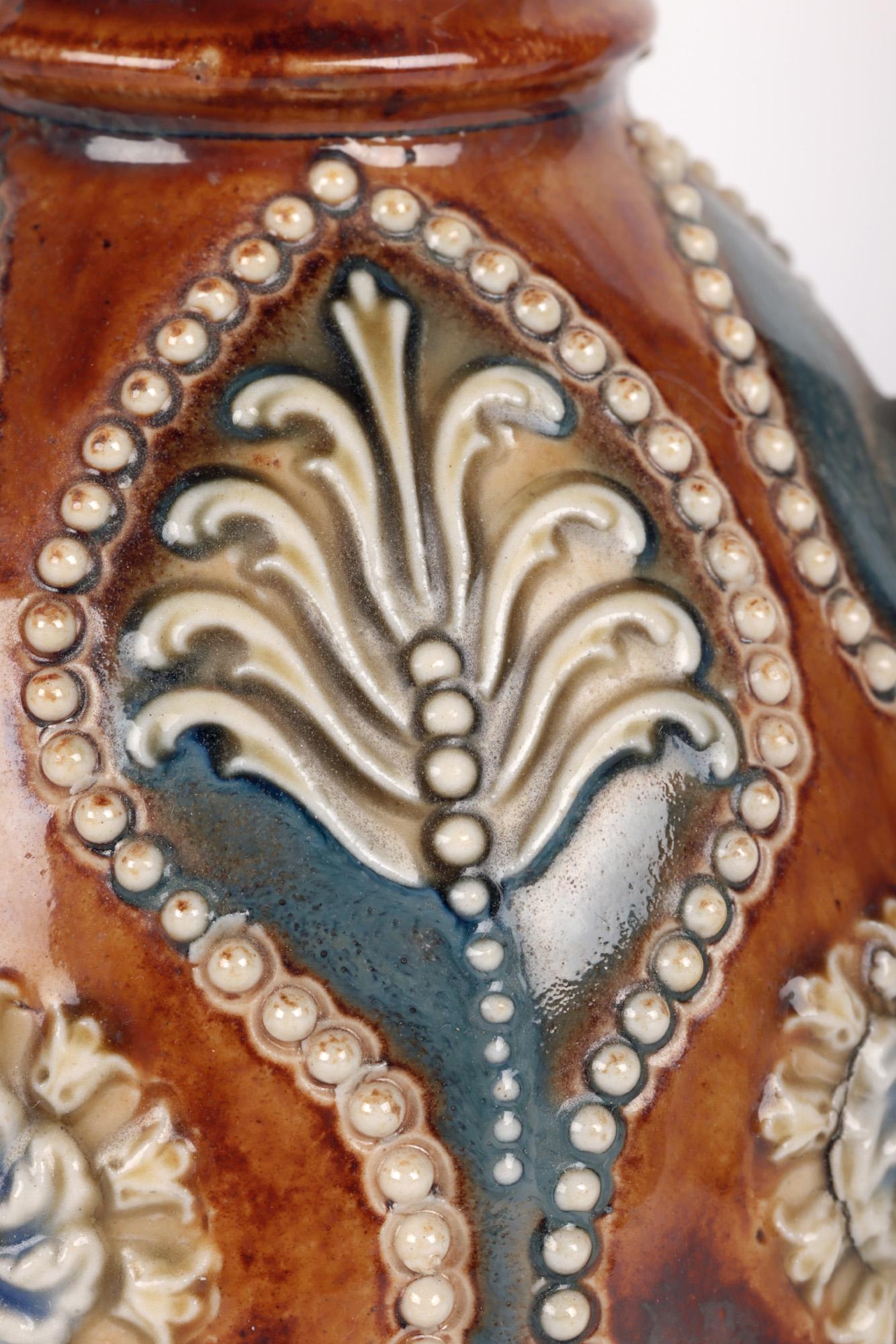 Caraffa floreale con perline Doulton Lambeth Art Nouveau di Annie Partridge in vendita 5