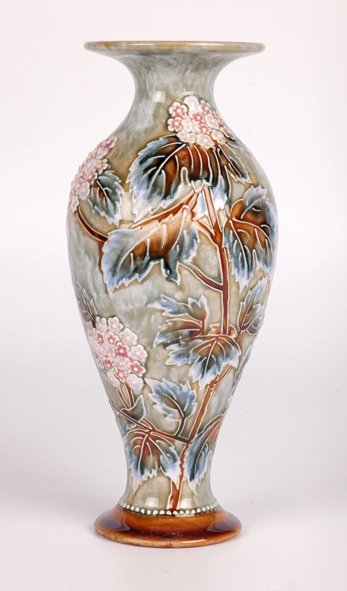 Doulton Lambeth Art Nouveau Floral Vase by Florence C Roberts  3