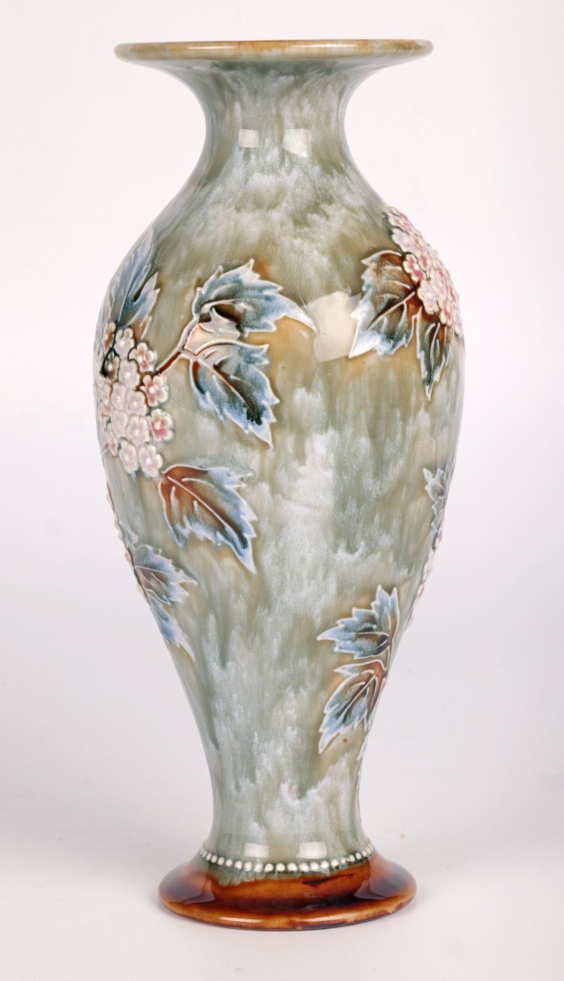 Doulton Lambeth Art Nouveau Floral Vase by Florence C Roberts  5