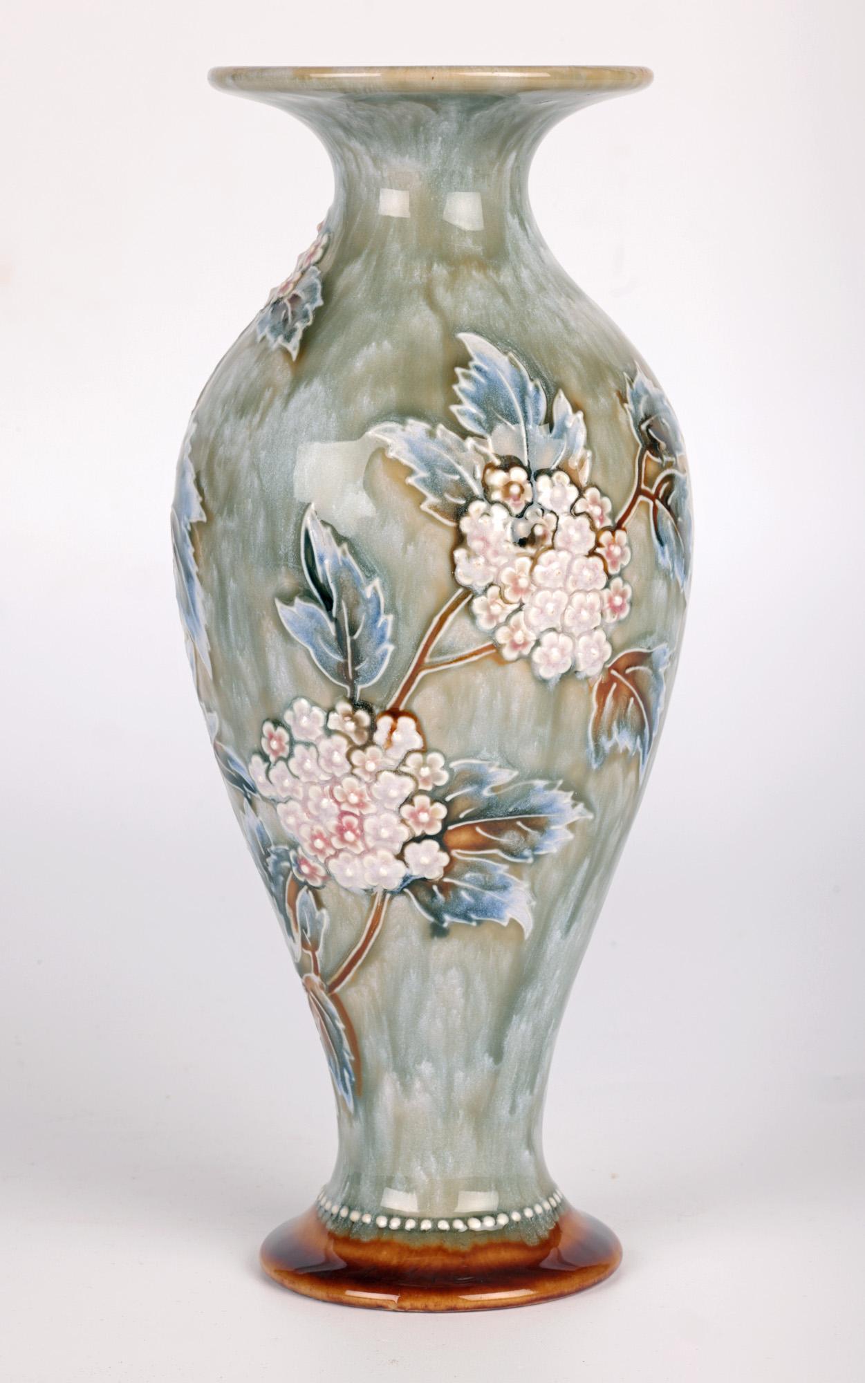 Doulton Lambeth Art Nouveau Floral Vase by Florence C Roberts  8