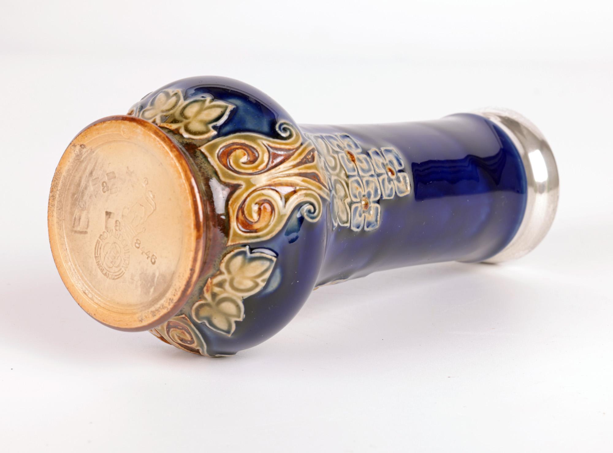 Doulton Lambeth Art Nouveau Floral Vase by Nellie Garbett  3