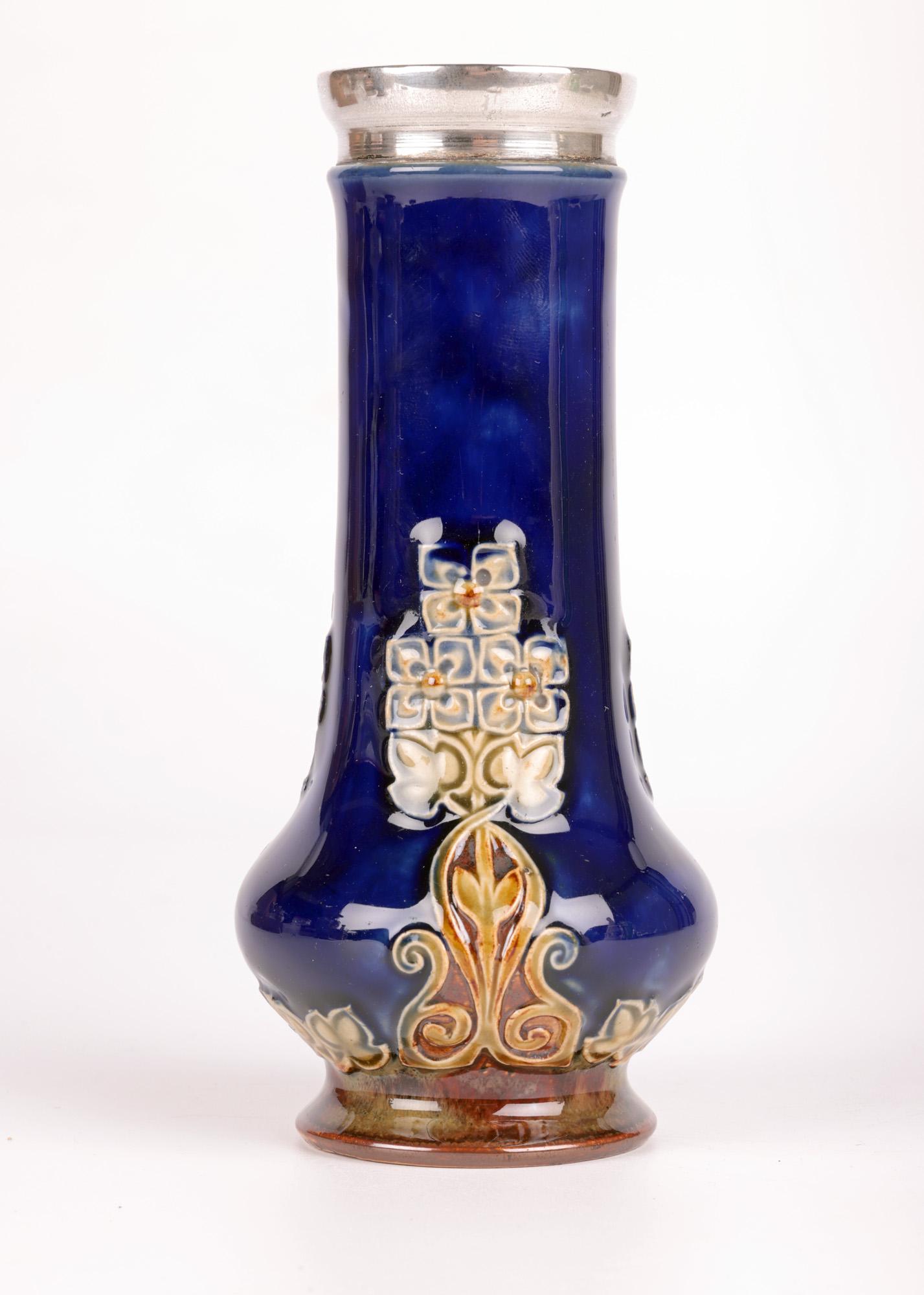 Doulton Lambeth Art Nouveau Floral Vase by Nellie Garbett  7