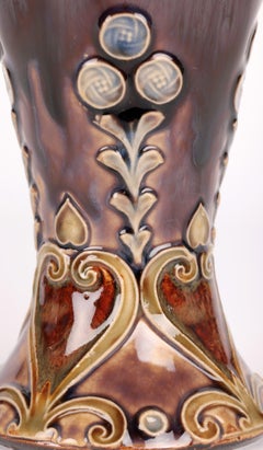 Doulton Lambeth Art Nouveau Silver Mounted Sugar Caster