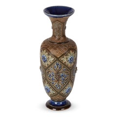 Doulton Lambeth Art Pottery Vase by Frank Butler, 1882