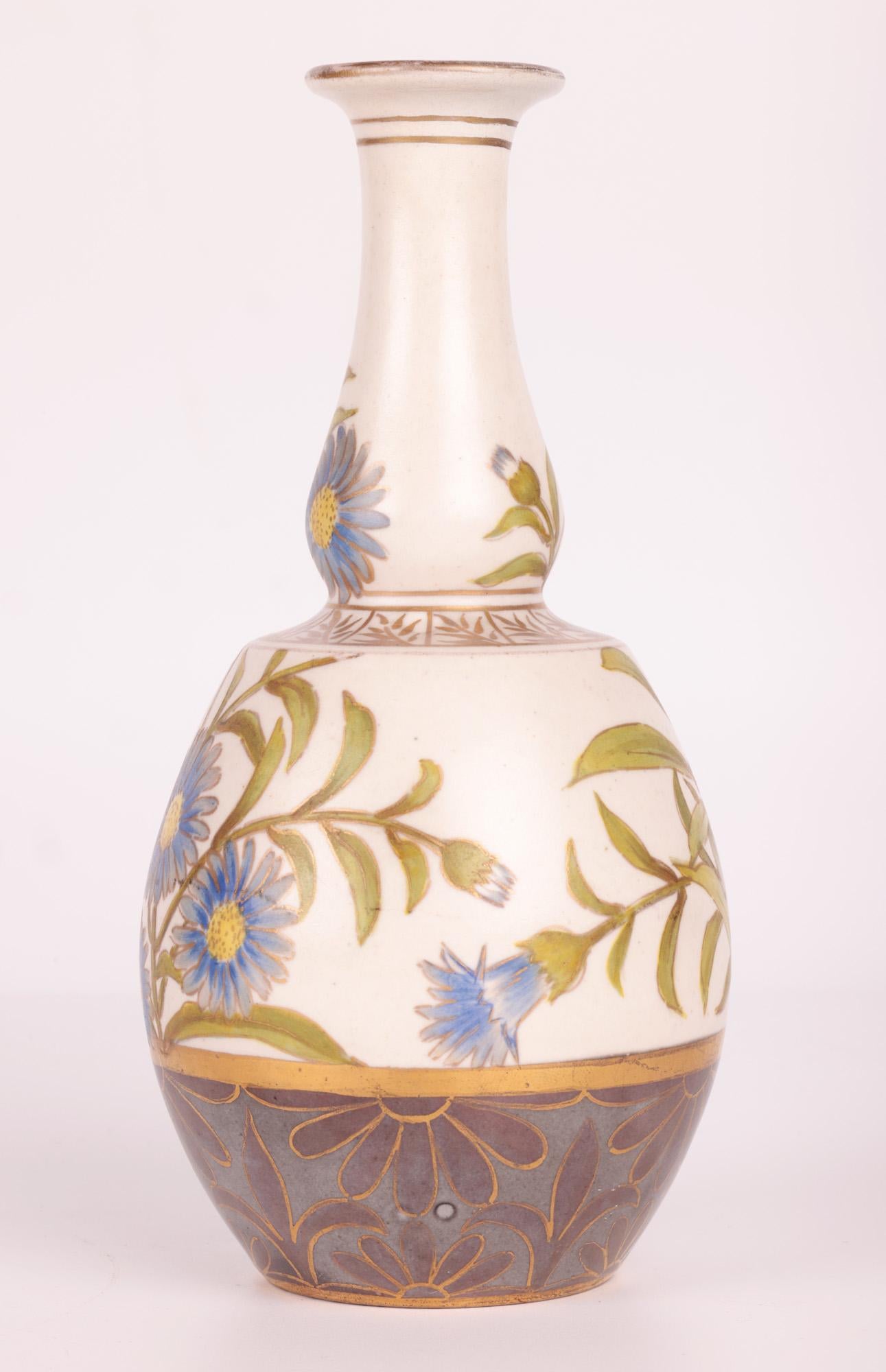 Doulton Lambeth Carrara Floral Painted Vase 4