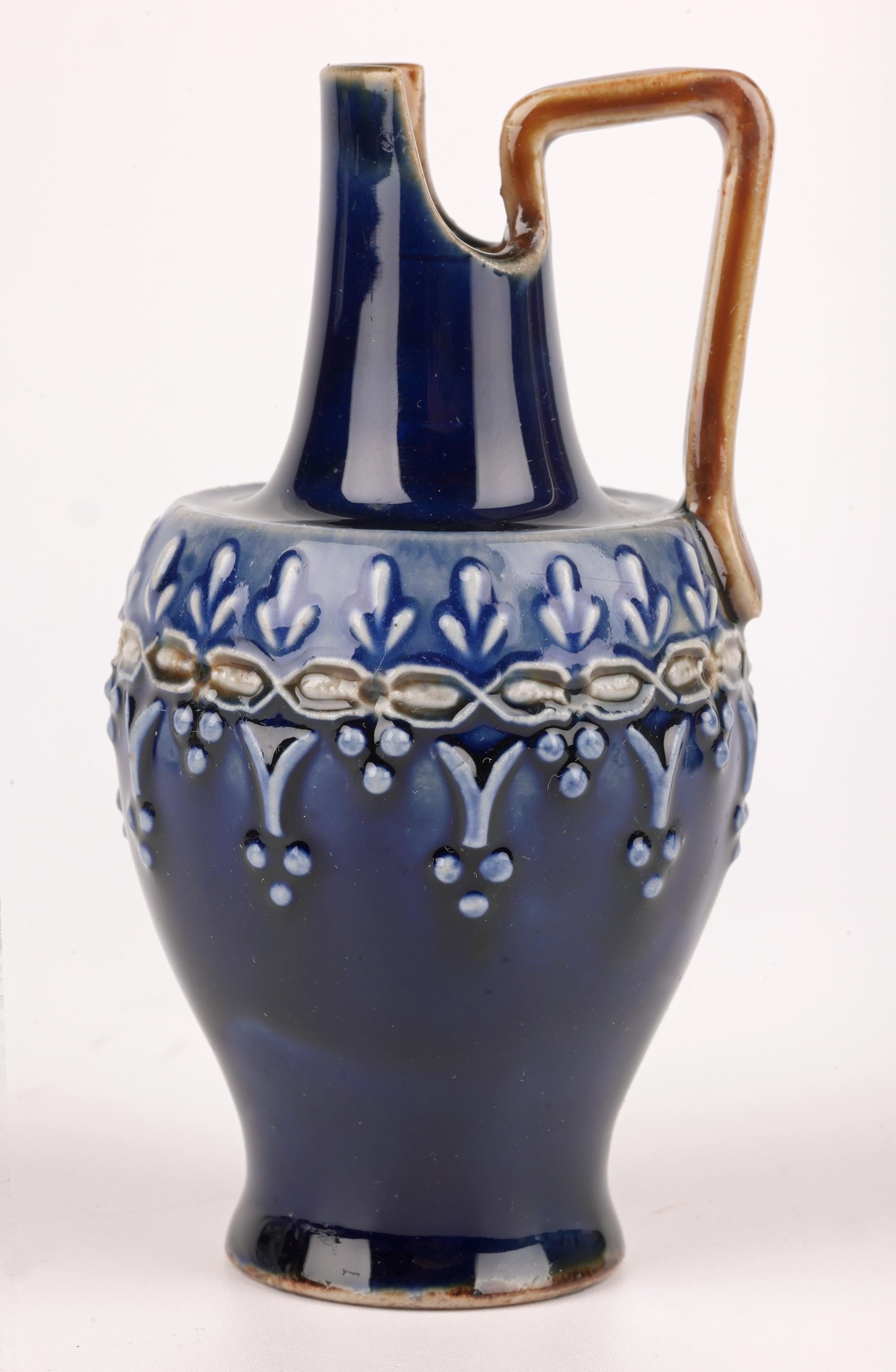 Doulton Lambeth Collection Eight Miniature Vases & Ewers For Sale 4