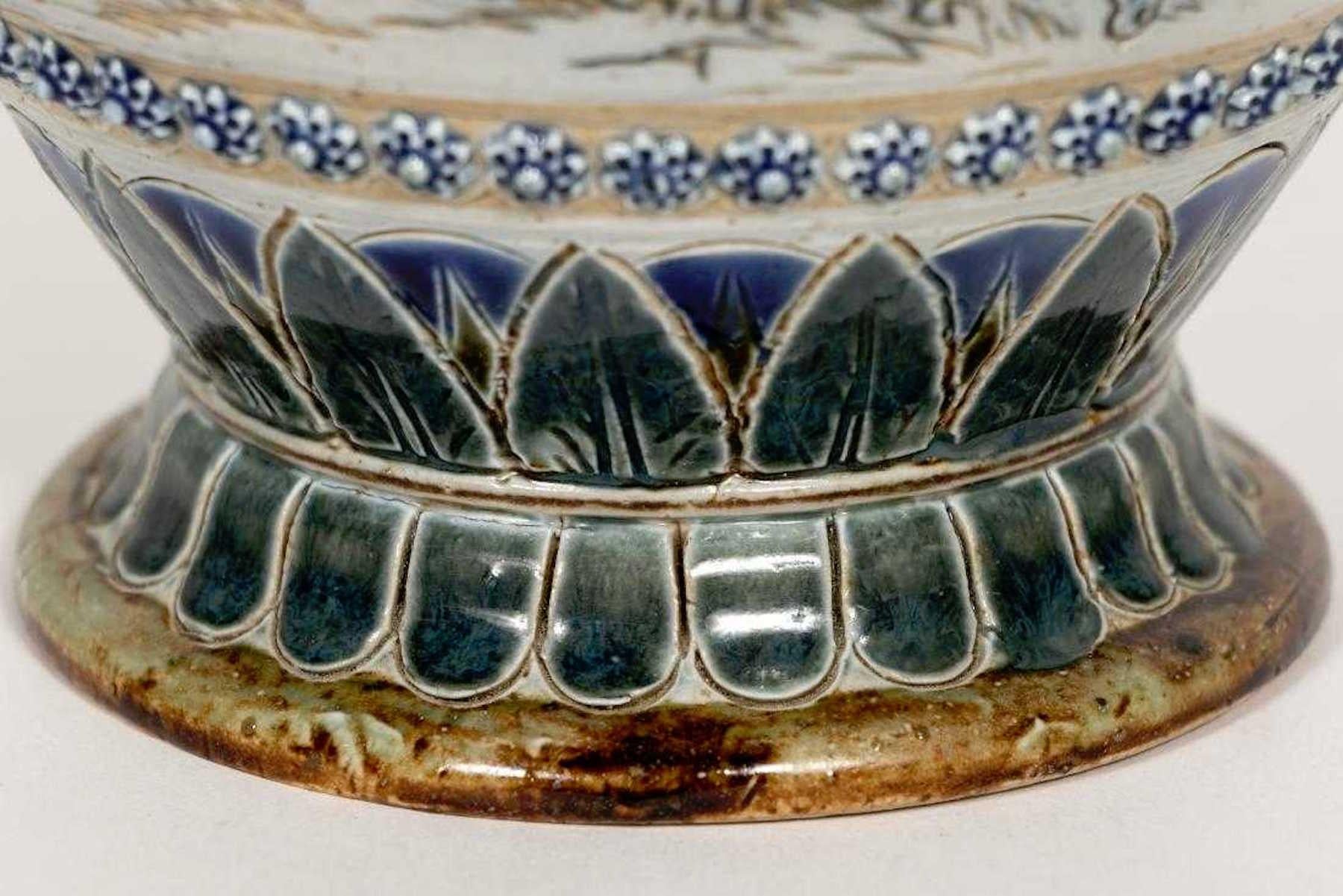 Doulton Lambeth Equestrian Vase by Hannah Barlow 2