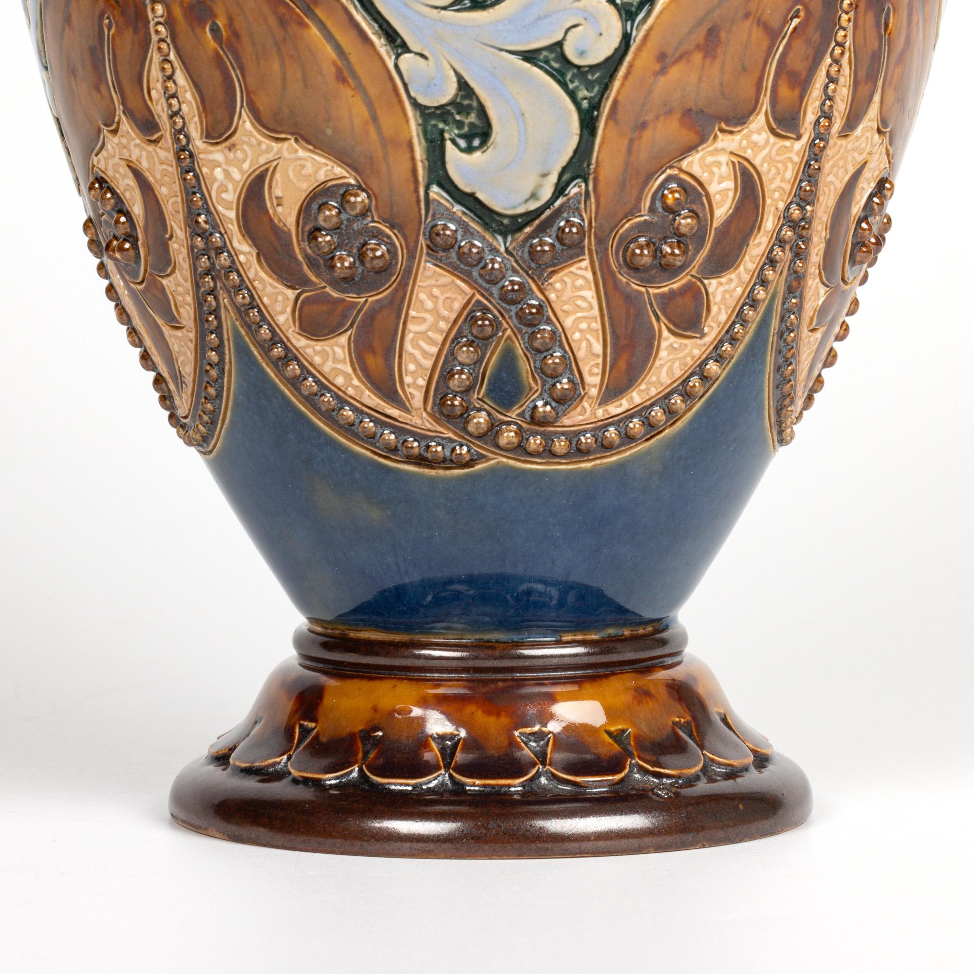 Doulton Lambeth Floral Design Vase by Eliza Simmance and Emily Stormer 3