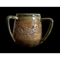 Doulton Lambeth Miniature Tyg, circa 1890