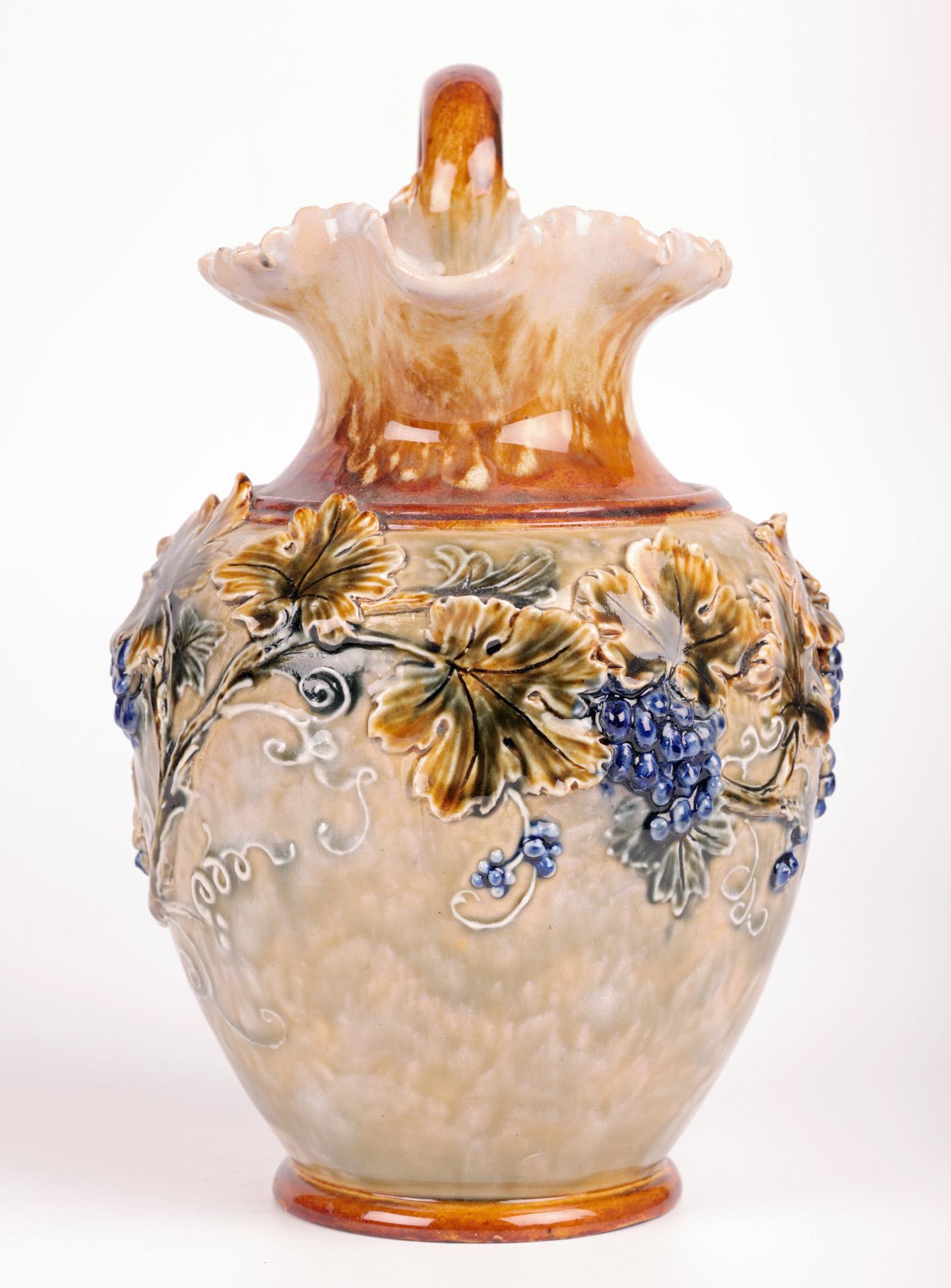 Doulton Lambeth Rare Marked Trailing Vine Jug by Mark V Marshall For Sale 6