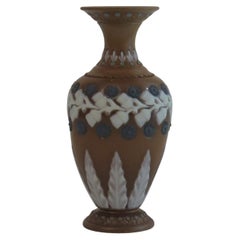 Doulton Lambeth Silicon Stoneware Vase, Art Nouveau, circa 1870