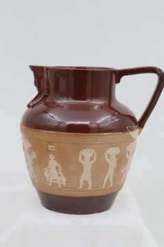 Doulton Lambeth Stoneware Egyptian Revival pitcher