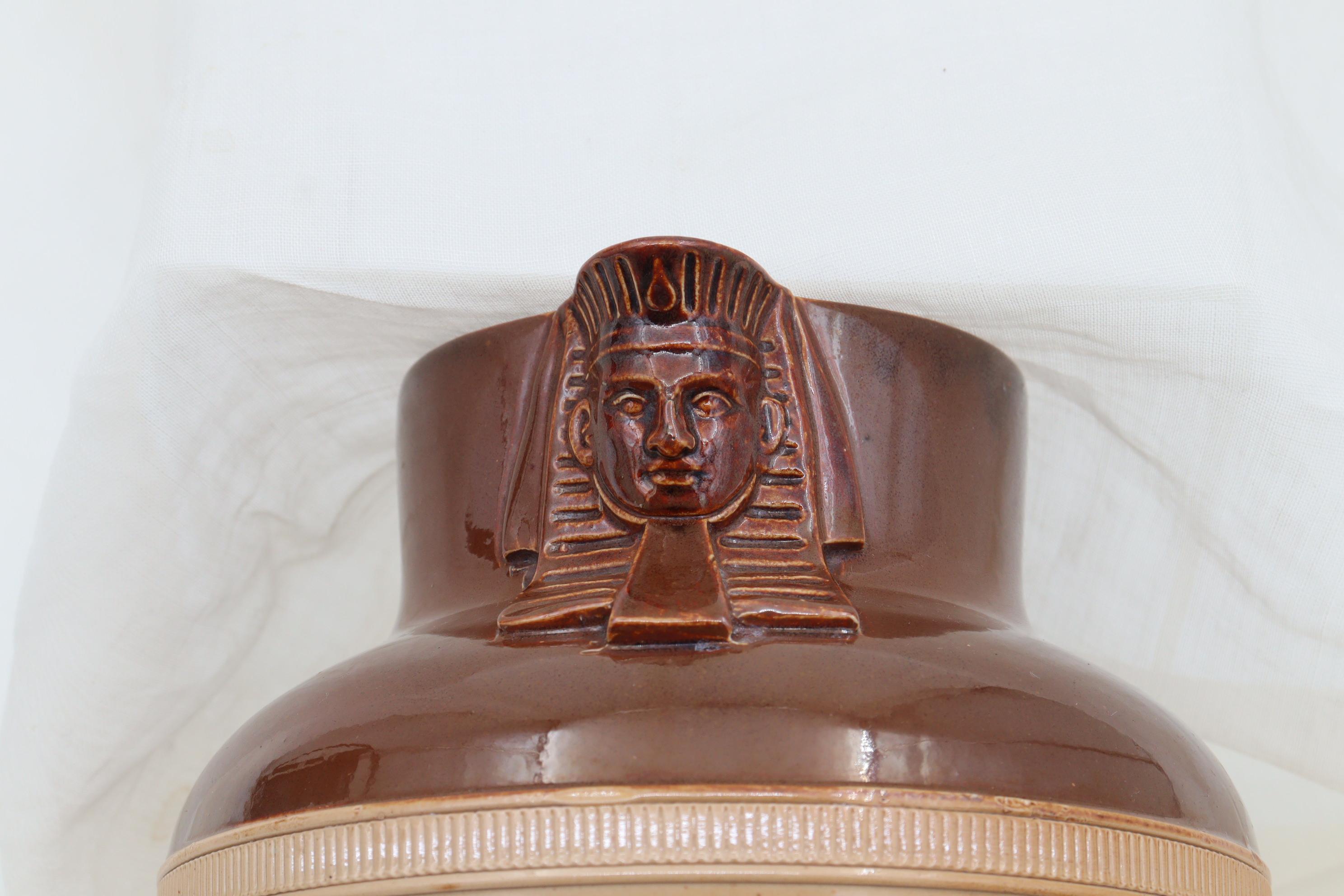 Doulton Lambeth Stoneware Egyptian Revival pitcher For Sale 1